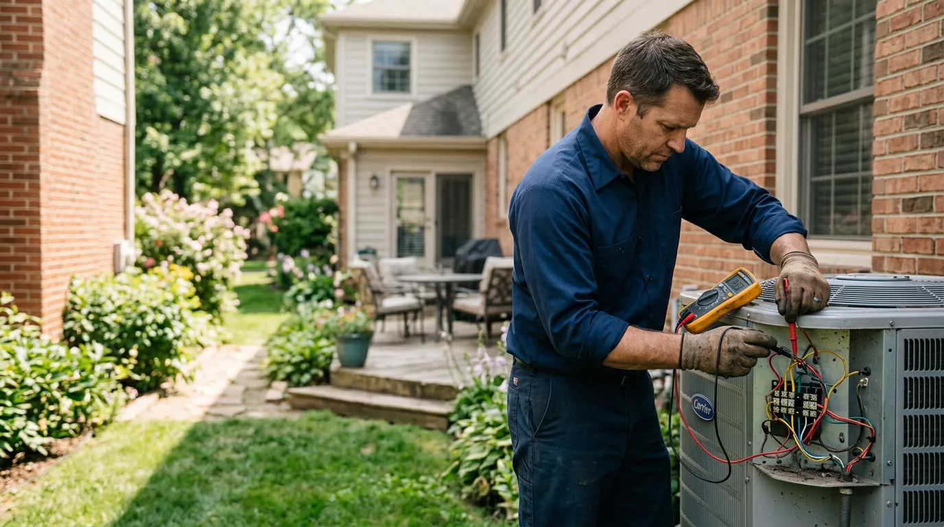 HVAC technician working near Hillsdale, IL